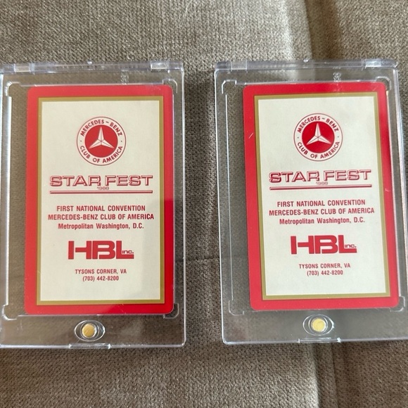 Mercedes-Benz Club of America Playing Card in Acrylic Card Holder - Picture 1 of 2